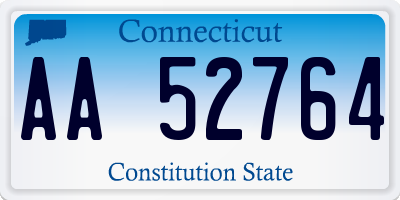 CT license plate AA52764