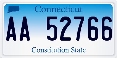 CT license plate AA52766