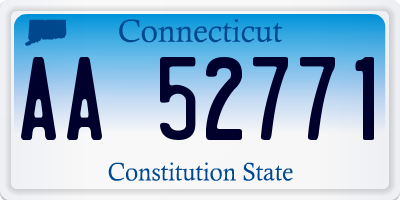 CT license plate AA52771