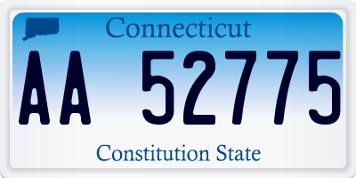 CT license plate AA52775