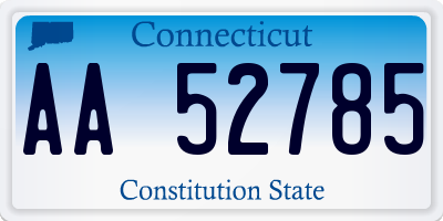 CT license plate AA52785