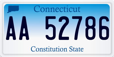 CT license plate AA52786