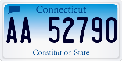 CT license plate AA52790