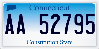 CT license plate AA52795