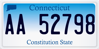 CT license plate AA52798