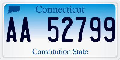 CT license plate AA52799