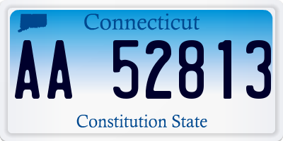 CT license plate AA52813