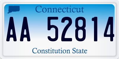 CT license plate AA52814