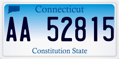 CT license plate AA52815