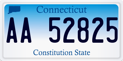 CT license plate AA52825