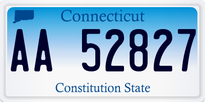 CT license plate AA52827