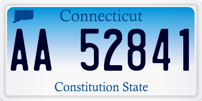 CT license plate AA52841