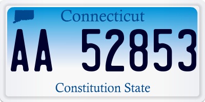 CT license plate AA52853