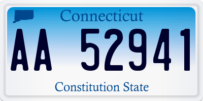 CT license plate AA52941