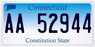 CT license plate AA52944