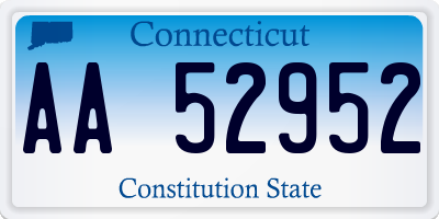 CT license plate AA52952