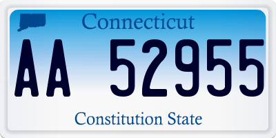 CT license plate AA52955