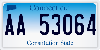 CT license plate AA53064