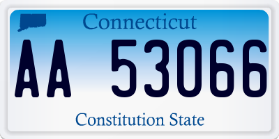 CT license plate AA53066