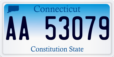 CT license plate AA53079