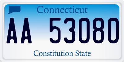 CT license plate AA53080