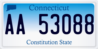 CT license plate AA53088