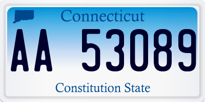 CT license plate AA53089