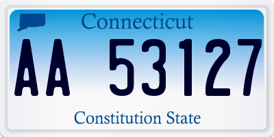 CT license plate AA53127