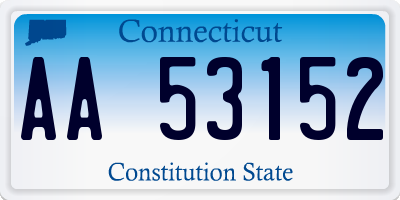 CT license plate AA53152