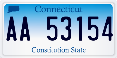 CT license plate AA53154