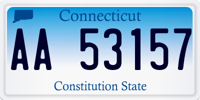 CT license plate AA53157