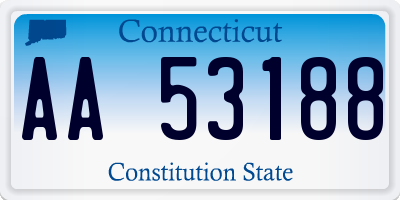 CT license plate AA53188
