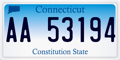 CT license plate AA53194