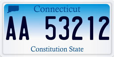 CT license plate AA53212