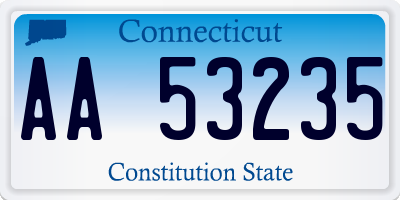 CT license plate AA53235