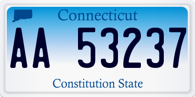CT license plate AA53237