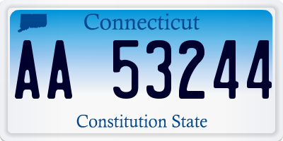 CT license plate AA53244