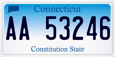 CT license plate AA53246