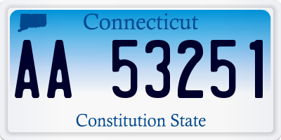 CT license plate AA53251