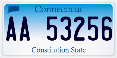 CT license plate AA53256