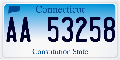 CT license plate AA53258