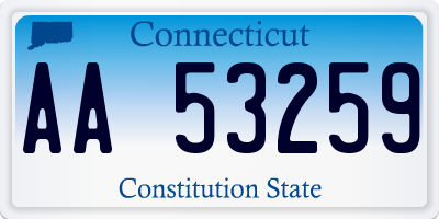 CT license plate AA53259
