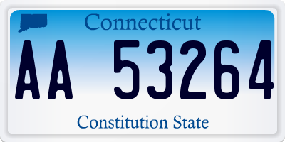 CT license plate AA53264
