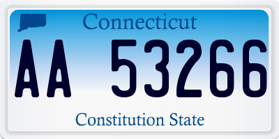 CT license plate AA53266