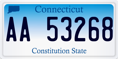 CT license plate AA53268
