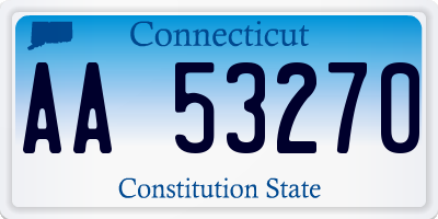 CT license plate AA53270