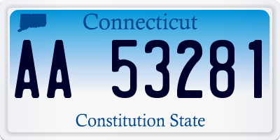 CT license plate AA53281