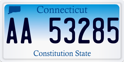 CT license plate AA53285