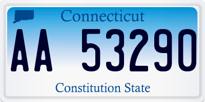 CT license plate AA53290