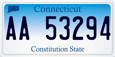 CT license plate AA53294